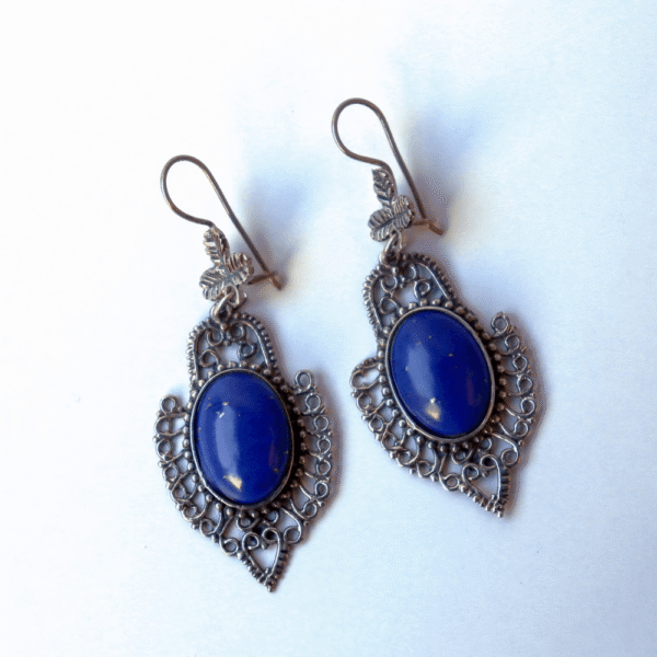 Ασημένια vintage σκουλαρίκια