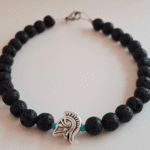 Aνδρικό βραχιόλι με ηφαιστειακή λάβα και turquoise