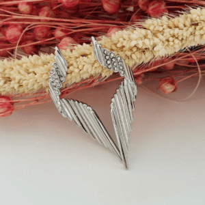 Ατσάλινα σκουλαρίκια με έλικα και ζιργκόν